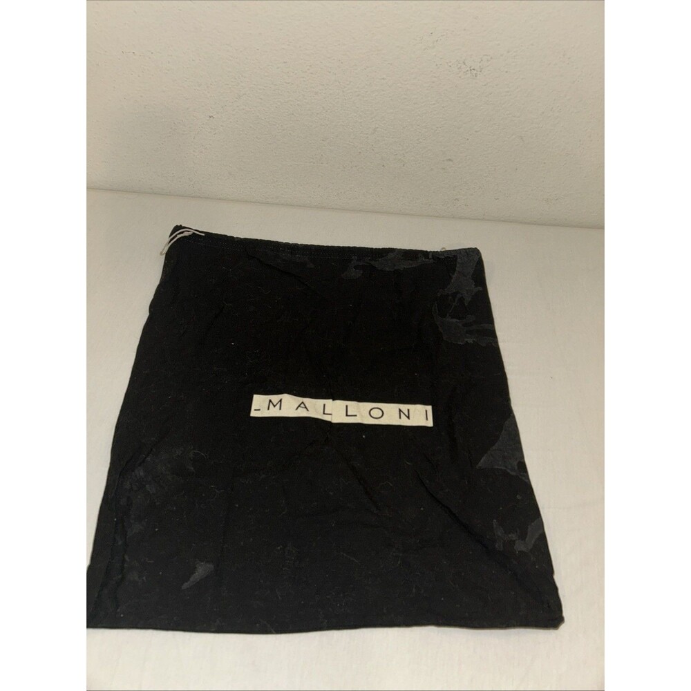 MALLONI Black Cotton Dust Bag Pouch Italian Designer Brand